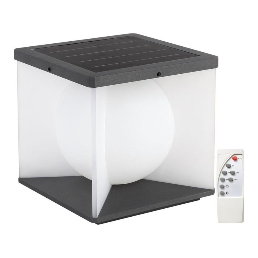 Candeeiro solar de parede LED regulável LED/8W/3,7V IP65 3000K + comando