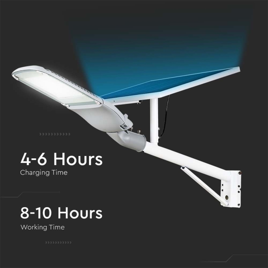 LED Regulação solar rua candeeiro SAMSUNG CHIP LED/50W/6,4V 4000K IP65 + controlo remoto