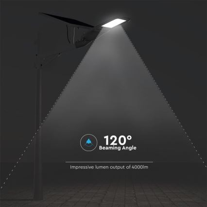 LED Regulação solar rua candeeiro SAMSUNG CHIP LED/50W/6,4V 4000K IP65 + controlo remoto