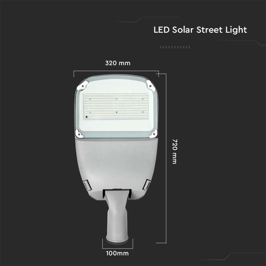 LED Regulação solar rua candeeiro SAMSUNG CHIP LED/50W/6,4V 4000K IP65 + controlo remoto