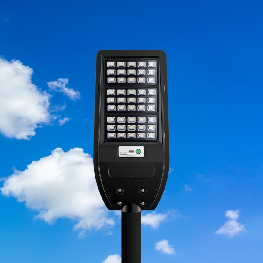 Candeeiro solar de rua LED VIA 100W/10000 mAh 3,2V 6000K IP65 + controlo remoto
