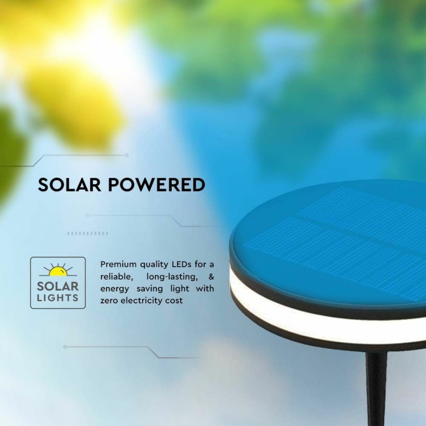 Candeeiro solar exterior LED LED/1,8W/3,7V IP54 3000K