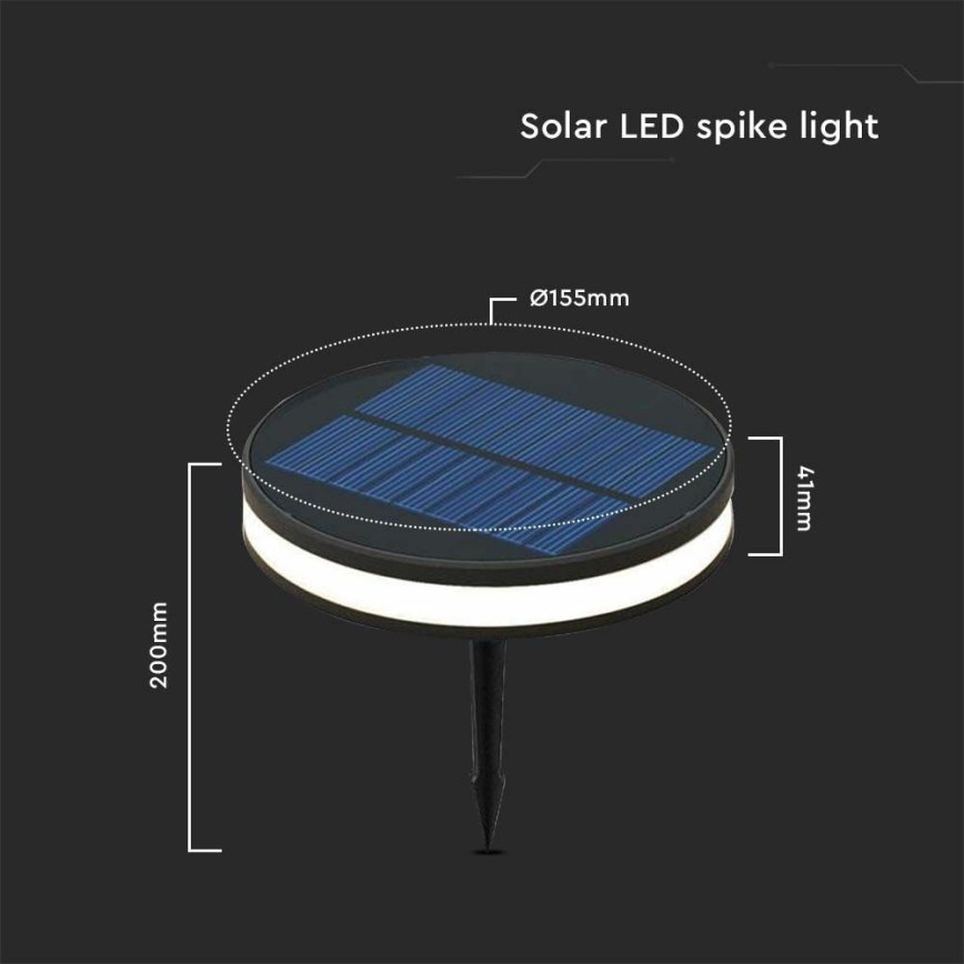 Candeeiro solar exterior LED LED/1,8W/3,7V IP54 3000K