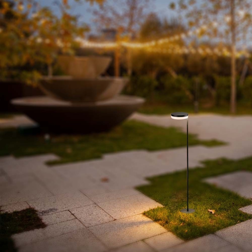 Candeeiro solar exterior LED LED/2W/3,7V 3000K IP54 preto