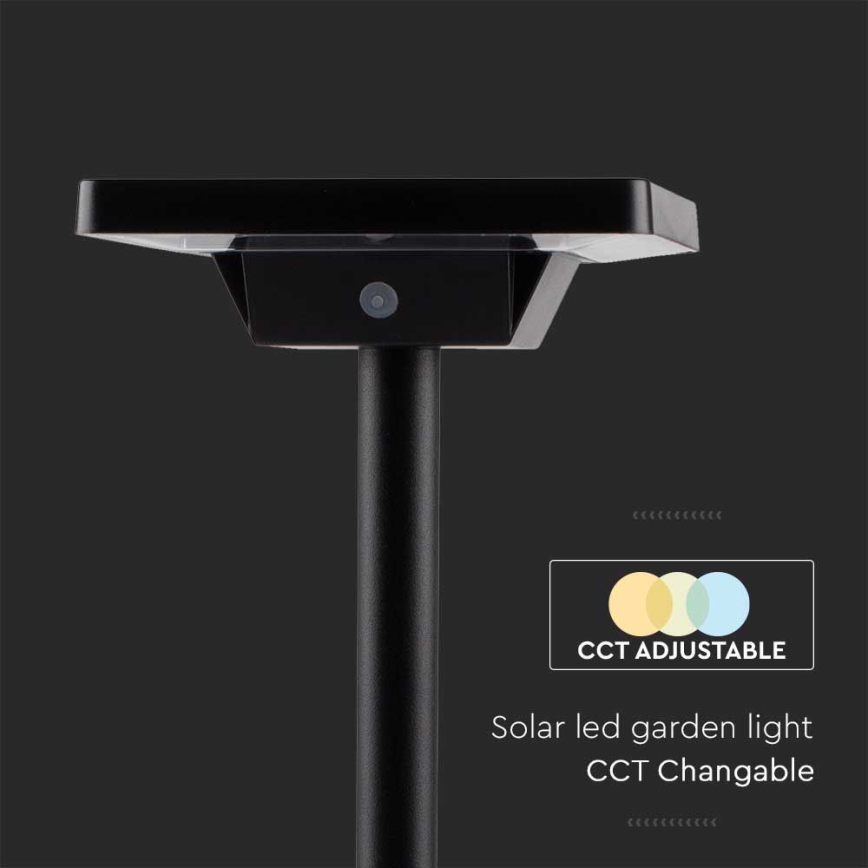 Candeeiro solar exterior LED 2em1 LED/2W/3,7V IP65 3000/4000/6500K