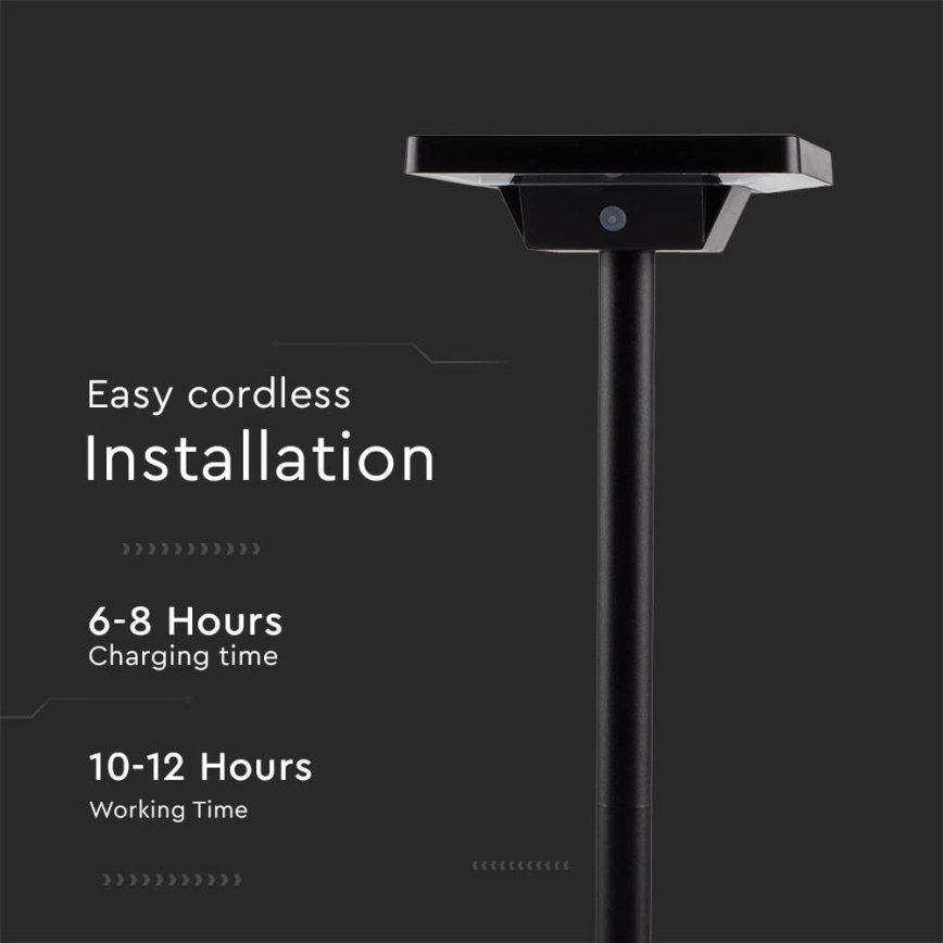 Candeeiro solar exterior LED 2em1 LED/2W/3,7V IP65 3000/4000/6500K