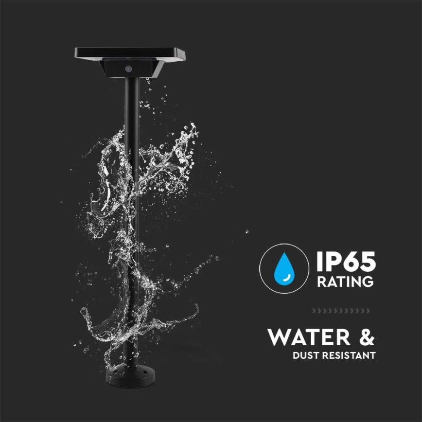 Candeeiro solar exterior LED 2em1 LED/2W/3,7V IP65 3000/4000/6500K