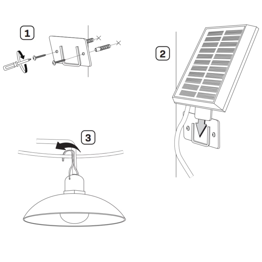 Candeeiro solar LED CELINA LED/1,8W/3,7V IP44 + controlo remoto