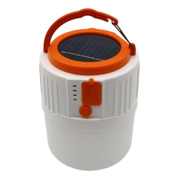 Candeeiro solar LED com função power bank K1 LED/3W/3,7V 7000K IPX4 3200 mAh branco