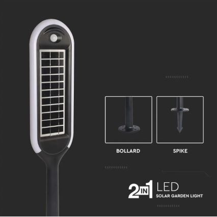Candeeiro solar LED com sensor BOLLARD LED/5W/5,5V IP65 3000K