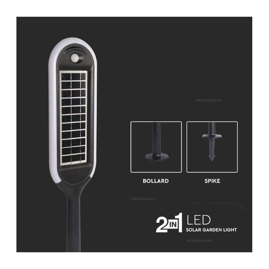 CAndeeiro solar LED com sensor BOLLARD LED/5W/5,5V IP65 4000K