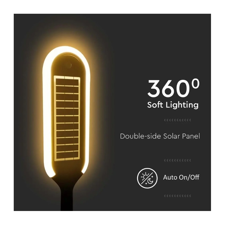 CAndeeiro solar LED com sensor BOLLARD LED/5W/5,5V IP65 4000K