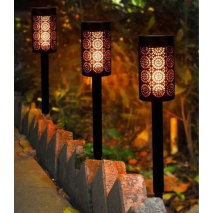 Candeeiro solar LED com sensor de crepúsculo LED/2V IP44