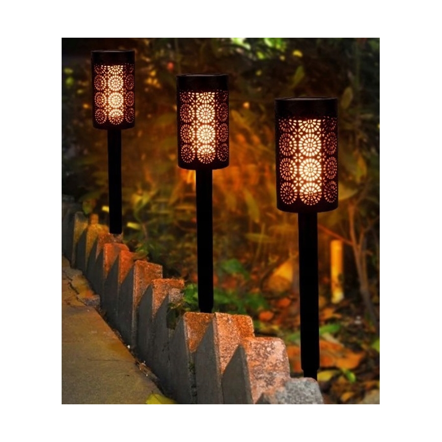 Candeeiro solar LED com sensor de crepúsculo LED/2V IP44