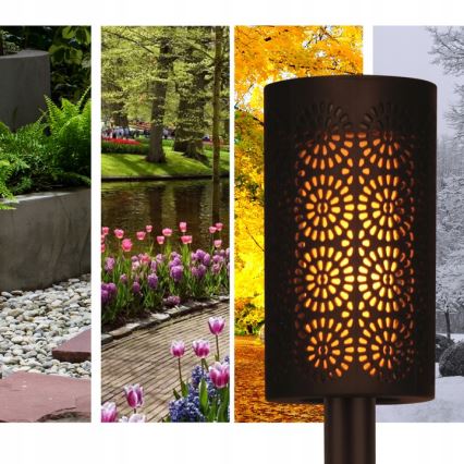 Candeeiro solar LED com sensor de crepúsculo LED/2V IP44