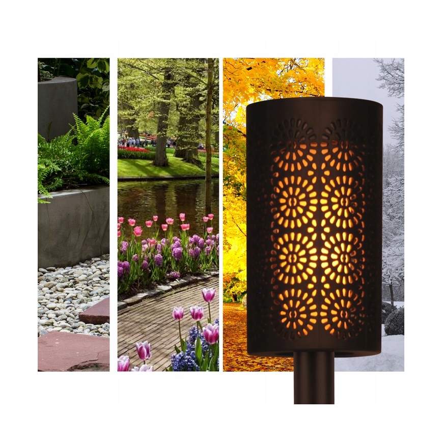 Candeeiro solar LED com sensor de crepúsculo LED/2V IP44