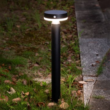 Candeeiro solar LED com sensor GWINEA LED/4,5W/3,7V 2000 mAh 50 cm IP44 preto