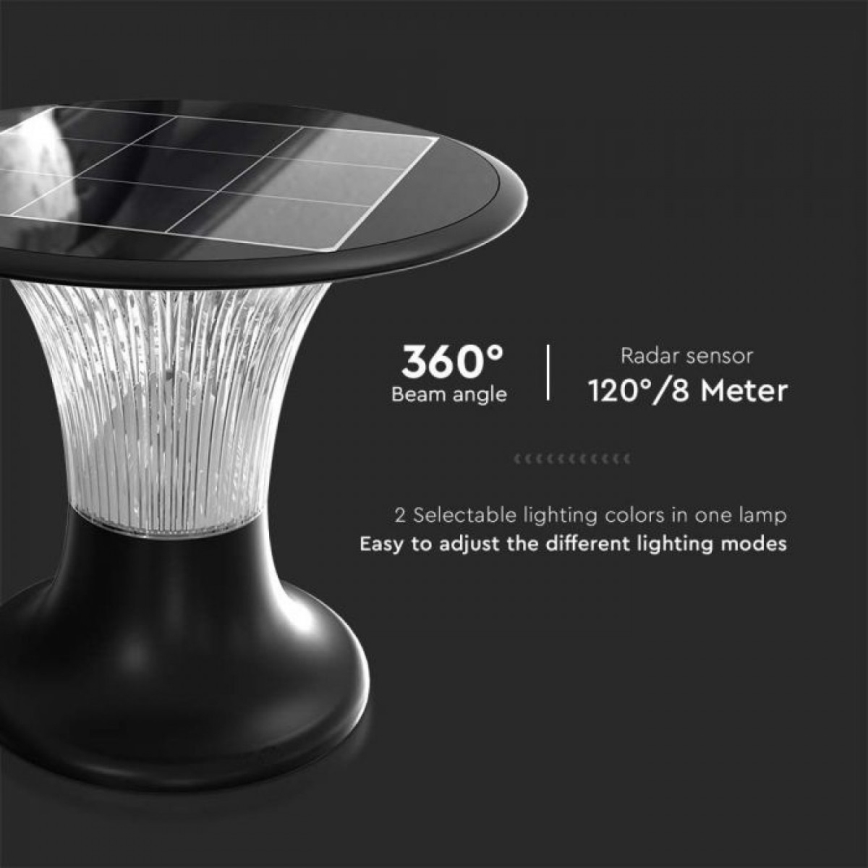 Candeeiro solar LED com sensor LED/15W/3,2V 4000K/6000K IP65 6000 mAh