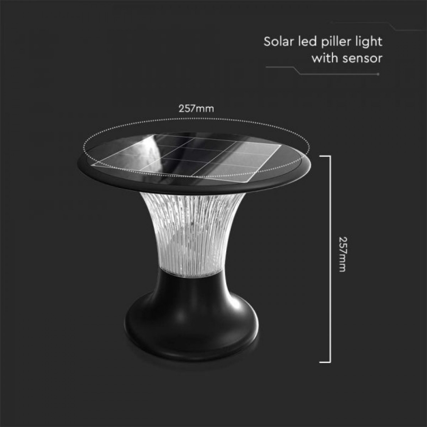 Candeeiro solar LED com sensor LED/15W/3,2V 4000K/6000K IP65 6000 mAh
