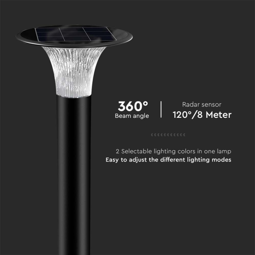 Candeeiro solar LED com sensor LED/15W/3,2V 4000K/6000K IP65