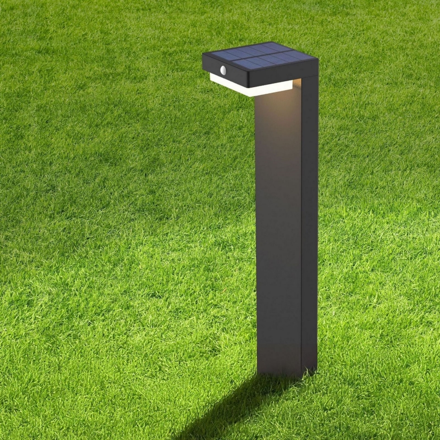 Candeeiro solar LED com sensor MALI LED/4,5W/3,7V 2000 mAh IP44 preto
