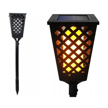 Candeeiro solar LED LED/0,6W/5,5V IP65 107 cm preto
