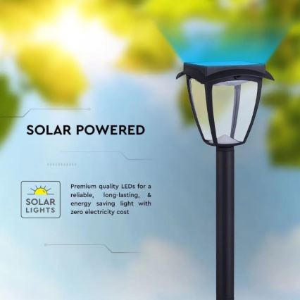 Candeeiro solar LED LED/2W/230V 93 cm 3000/6000K IP65 2200 mAh