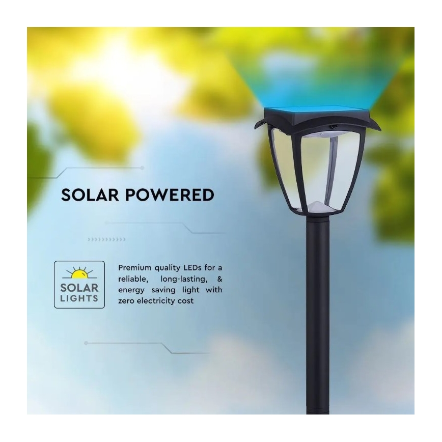 Candeeiro solar LED LED/2W/230V 93 cm 3000/6000K IP65 2200 mAh