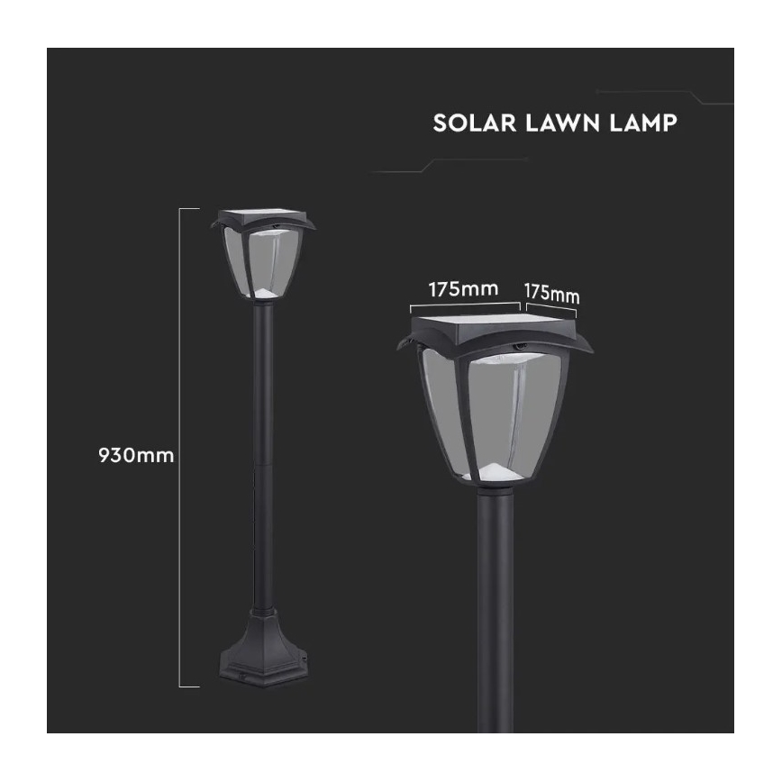 Candeeiro solar LED LED/2W/230V 93 cm 3000/6000K IP65 2200 mAh