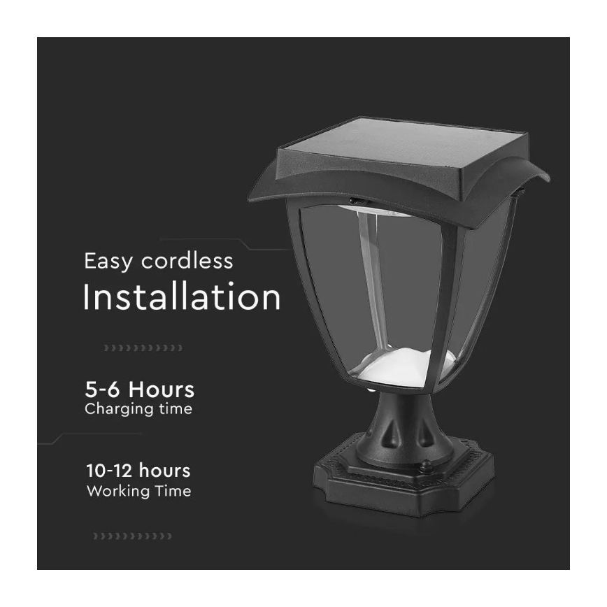 Candeeiro solar LED LED/2W/3,7V 3000/6000K IP65