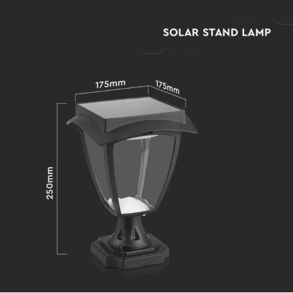Candeeiro solar LED LED/2W/3,7V 3000/6000K IP65