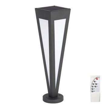 Candeeiro solar LED LED/2W/3,7V IP65 3000K preto + comando