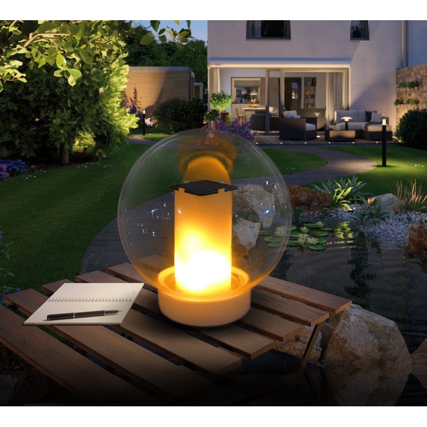 Candeeiro solar LED LED/900mAh IP68 branco