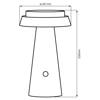 Candeeiro solar LED tátil com regulação MARAKESZ LED/3,7V USB 3600 mAh 1800/2700/3000K IP54 cinzento