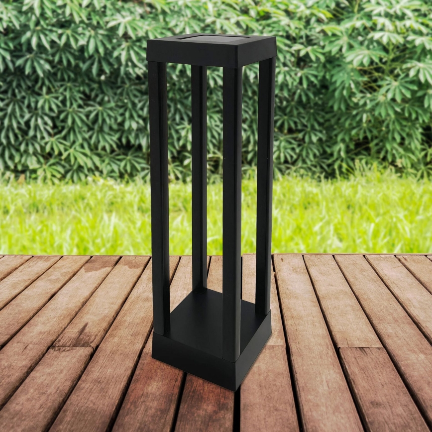 Candeeiro solar LED PALERMO LED/3,7V 500 mAh 46 cm IP44 preto