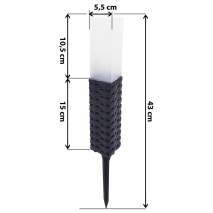Candeeiro solar LED RABBIA LED/1,2V IP44