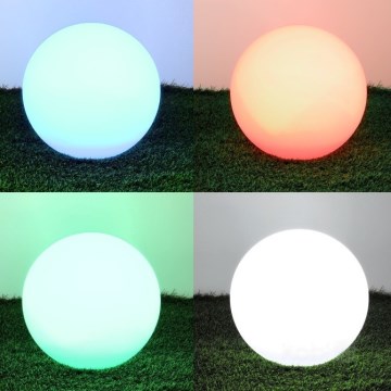 Candeeiro solar LED RGB regulável BOLA DE JARDIM LED/5W/3,7V 3000K IP54 d. 40 cm + comando