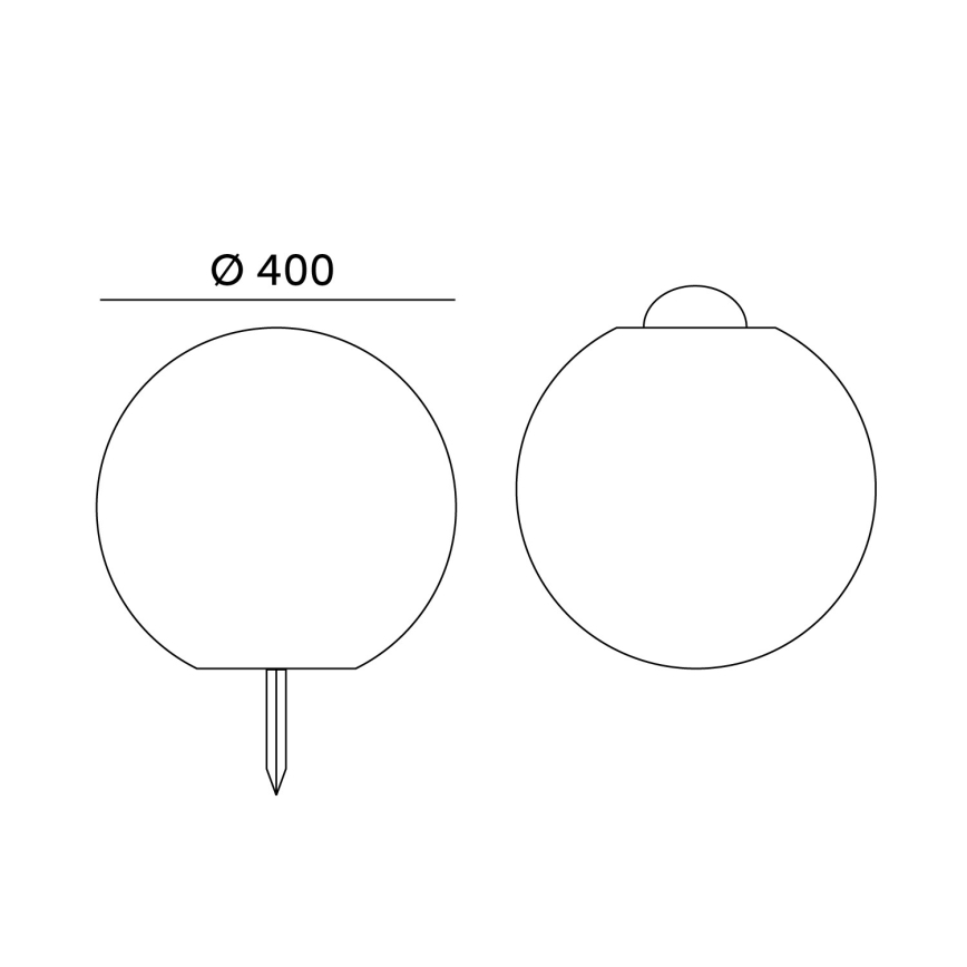 Candeeiro solar LED RGB regulável BOLA DE JARDIM LED/5W/3,7V 3000K IP54 d. 40 cm + comando