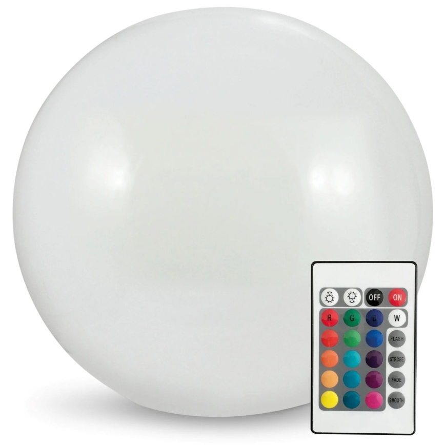 Candeeiro solar LED RGBW BALL LED/3,7V 1500 mAh diâmetro 50 cm IP65 + comando