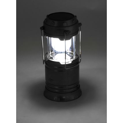 Candeeiro solar portátil LED LED/1200mAh preto