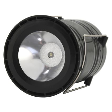Candeeiro solar portátil LED LED/1200mAh preto
