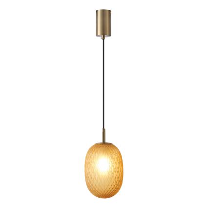Candeeiro suspenso 1xE14/25W/230V castanho pr. 15 cm