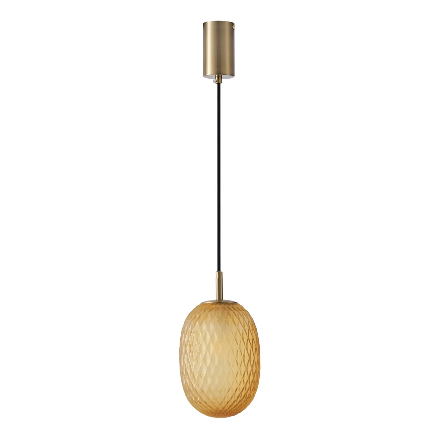 Candeeiro suspenso 1xE14/25W/230V castanho pr. 15 cm