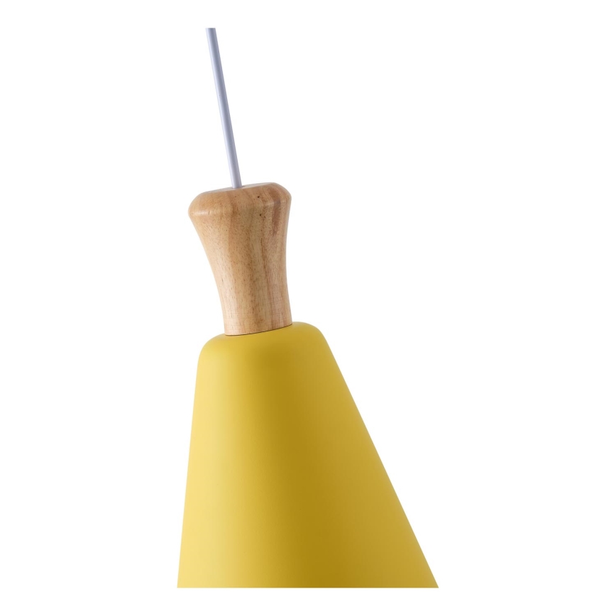 Candeeiro suspenso 1xE27/15W/230V amarelo diâmetro 20 cm