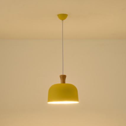 Candeeiro suspenso 1xE27/15W/230V amarelo