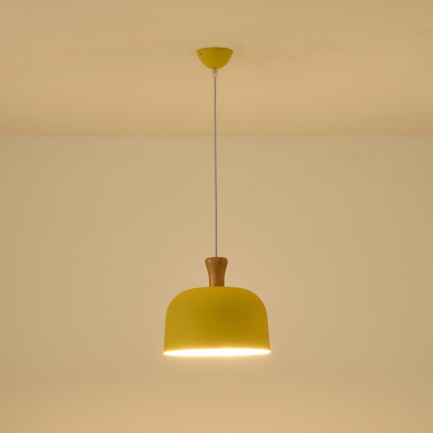 Candeeiro suspenso 1xE27/15W/230V amarelo