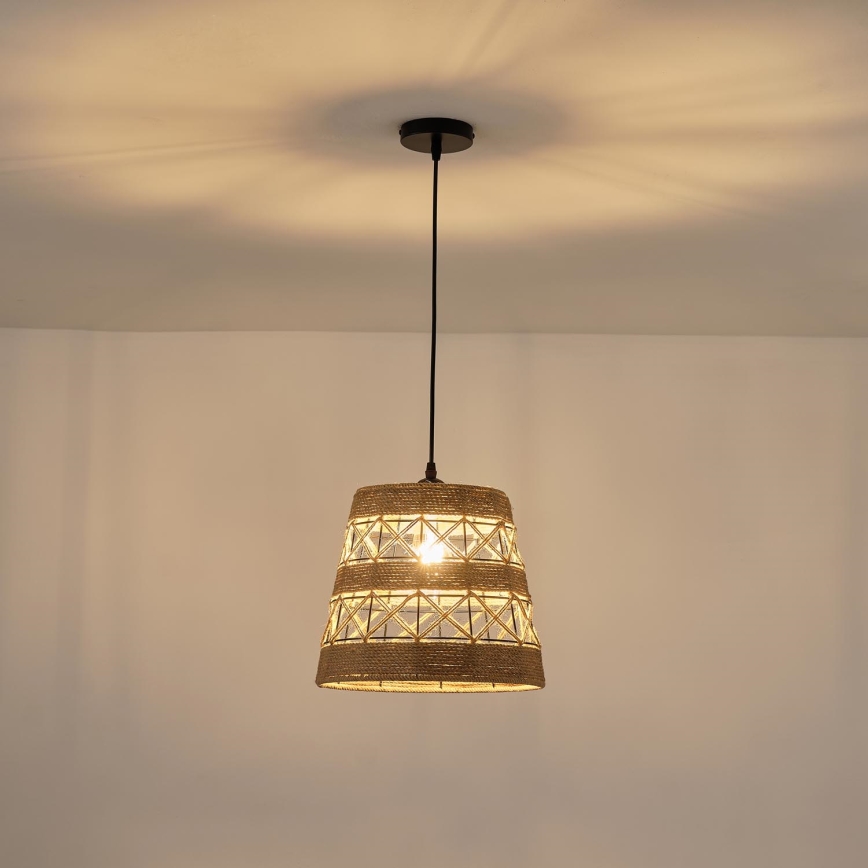 Candeeiro suspenso 1xE27/15W/230V bege