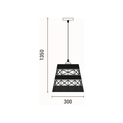 Candeeiro suspenso 1xE27/15W/230V bege