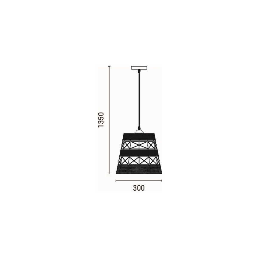 Candeeiro suspenso 1xE27/15W/230V bege