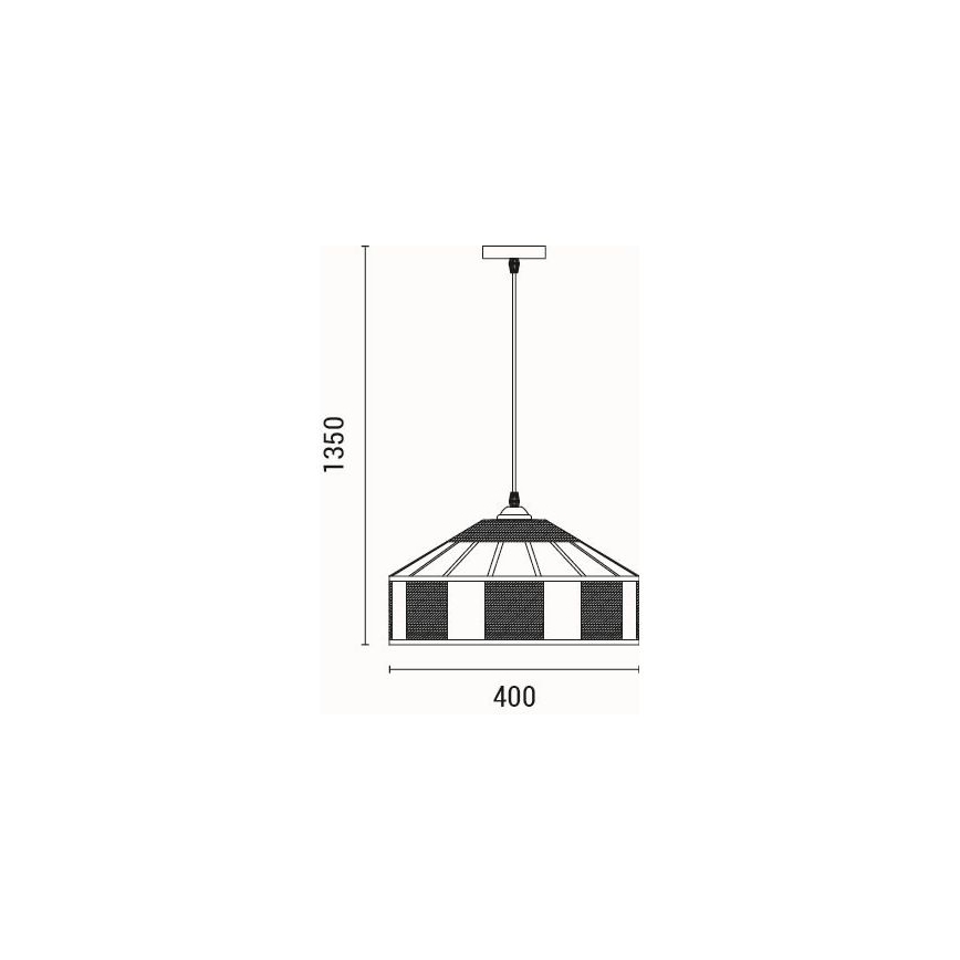 Candeeiro suspenso 1xE27/15W/230V bege
